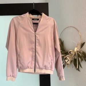 Beautiful silky soft pale pink zip up jacket